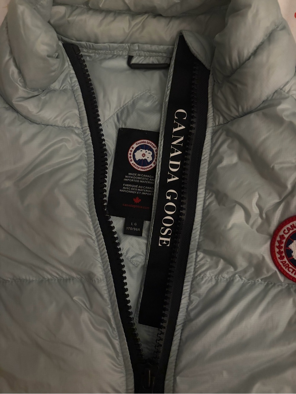 Canada Goose light Mint green/ Ice Blue Lightweight Down Jacket